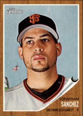 2011 Topps Heritage #71 Jonathan Sanchez - NM - Image 1 of 2