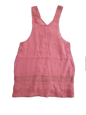 Nuevo Vestido Jersey Oilily Vintage Niños Niñas Lino Rosa 128  Foto 1 de 4