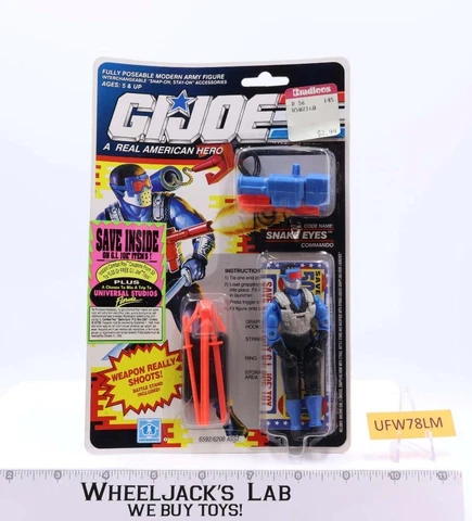 Snake Eyes Commando V4 NEW MOSC G.I. Joe 1990 Hasbro Vintage Action Figure Cover