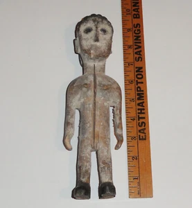 Antigua muñeca gemela de madera hembra Venavi santuario figura fertilidad fetiche Ghana Togo - Imagen 1 de 12