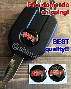 2x LOGO Ford Mustang SVT Shelby Cobra key FOB emblem, 16mm resin sticker - Picture 1 of 2