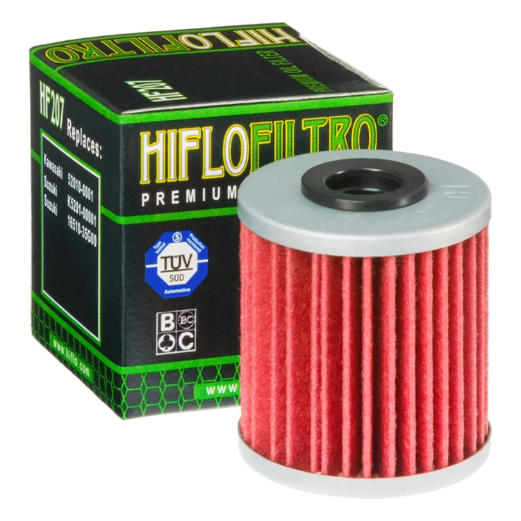 HiFlo HF207 Oil Filter Kawasaki KXF250 04-24, KXF450 16-24, RMZ450 06-24 - Image 1 of 1