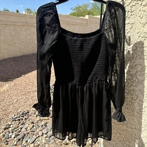 Abercrombie And Fitch Black Long Sleeve Dress Size S Small J24 - Picture 1 of 7