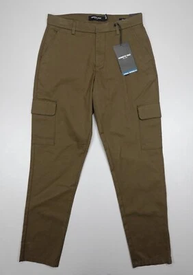 Pantalones cargo Kenneth Cole algodón elástico calce cónico oliva para hombre talla 30x30 Foto 1 de 4