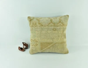 Kilim Pillow Cover 18x18 Rug Pillow Decorative Cushion Vintage Pillow  A2822 - Picture 1 of 4