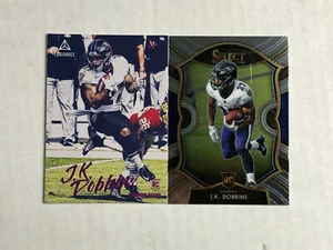 J.K. DOBBINS LOT OF 2 2020 Select Concourse RC #52 + Luminance PINK FOIL SP RC! - Picture 1 of 3