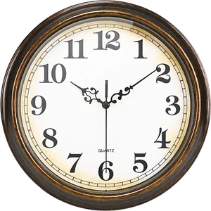 Wall Clock Battery Operated Silent Non-Ticking Vintage Wall Clocks for Kitche... - Picture 1 of 1