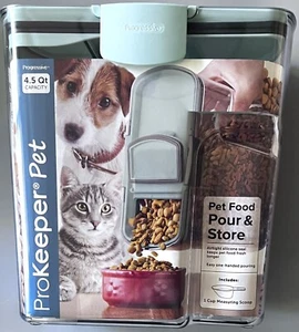Progressive ProKeeper 4.5 Quart Pet Food Storage Container w/Scoop- NEW - Picture 1 of 4