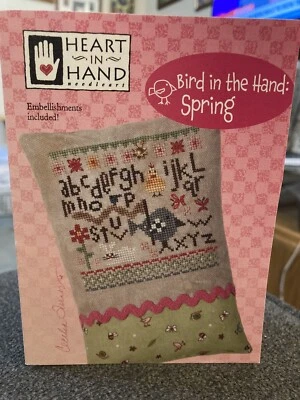 Heart in Hand Bird in the Hand: Spring Counted Cross Stitch pattern only - Image 1 of 2