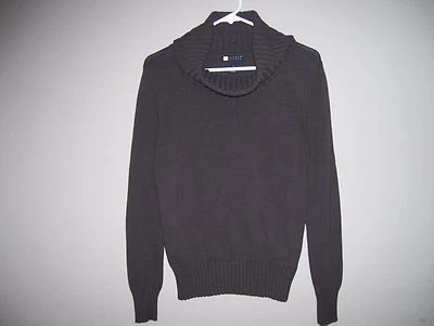 Suéter Carole Little para mujer talla S marrón liso cuello alto manga larga  Foto 1 de 3