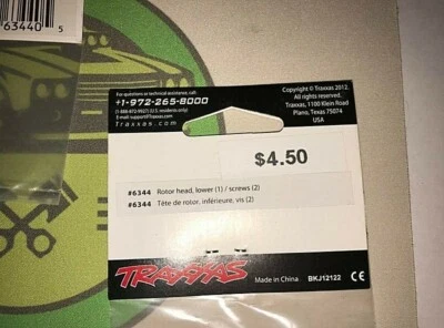6344 Traxxas Lower Rotor Head DR-1 (2 PACKS) - Image 1 of 2