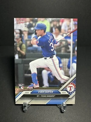 EVAN CARTER RC 2024 Topps Now Road To Opening Day OD-142 - Texas Rangers - Image 1 of 2