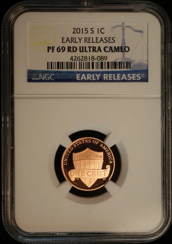 2015 S Lincoln Shield Penny NGC Proof 69 RD Ultra Cameo Early Release Label Cover