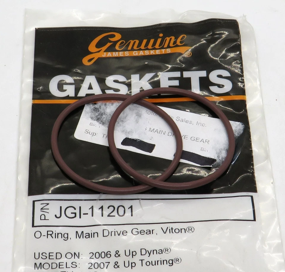 JGI-11201 James Gaskets Main Drive Gear O-Rings (set of 2) for Harley Dyna Tour Foto 1 de 1