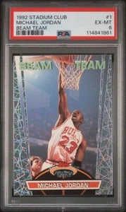 1992-93 Topps Stadium Club Complete Beam Team Set Jordan PSA6 Shaq RC HOFers!!! - Picture 1 of 14