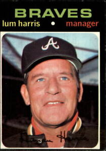 1971 Topps Atlanta Braves Baseball Card #346 Lum Harris MG - VG-EX