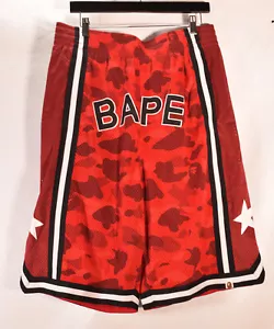 A Bathing Ape BAPE Basketball Short Red 2XL - Picture 1 of 6