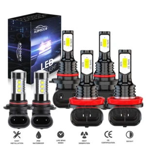 For Ford F-150 2015—2020 Front LED Headlight High Low Beam + Fog Light Bulbs Kit - Picture 1 of 12