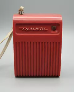 Radio Shack Realistic Flavoradio Transistor Solid State Red Radio - WORKING! - Picture 1 of 10