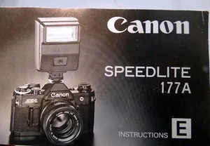Canon Speedlight 177A flash Instructions manual Guide Book English EN - Picture 1 of 6