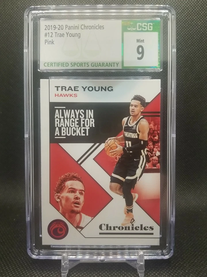 TRAE YOUNG 2019 Panini Chronicles #12 PINK CSG 9 Atlanta Hawks - Image 1 of 1