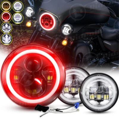 Faro LED de 7" para Harley Electra Glide Ultra Classic + luces de paso de 4,5" Foto 1 de 4