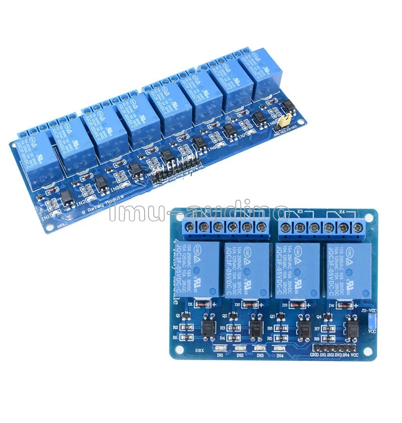 4/8 Channel 5V Optocoupler Relay Module For Arduino PIC AVR DSP ARM NEW - Bild 1 von 1