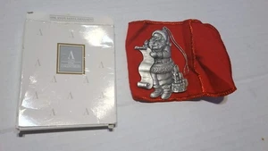 Vintage 1996 AVON Fine Collectables Zinn Weihnachtsmann Ornament mit Box & Tasche - Bild 1 von 11