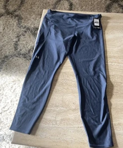 Damen Under Armour Plus rutschfeste Bund Knöchel Leggings in Grau 2XL grau Neu mit Etikett - Bild 1 von 8