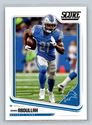 2018 Score #106 Ameer Abdullah Detroit Lions Football Card - Image 1 of 2