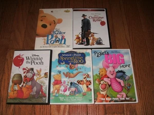 Winnie the Pooh set of 5 DVDs. Piglet Movie, Book of Pooh, Christopher Robin + 2 - Picture 1 of 1