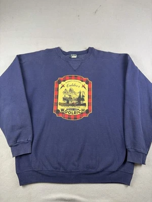 Sudadera de Colección Woolrich Exterior Talla XL Azul Outfitters Canoa Camping Años 90 Foto 1 de 4