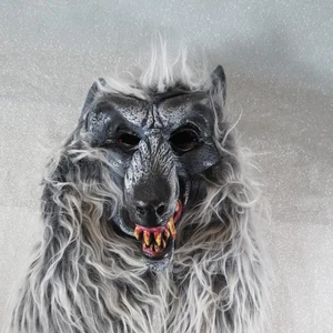 Disfraces de Halloween EE. UU. Lobo con Dientes Sangrientos Disfraz Máscara Juvenil Mediano (8-10) - Imagen 1 de 3