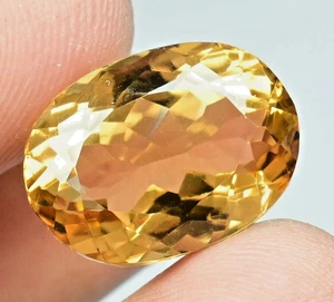 17.95 Ct Natural Yellow Brownish Tourmaline Top Luster CERTIFIED Rare Gemstone - Picture 1 of 7