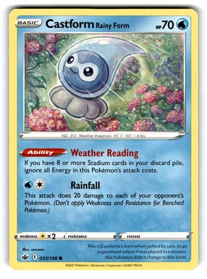 2021 Pokemon Castform Rainy Form #33/198 - Image 1 of 2