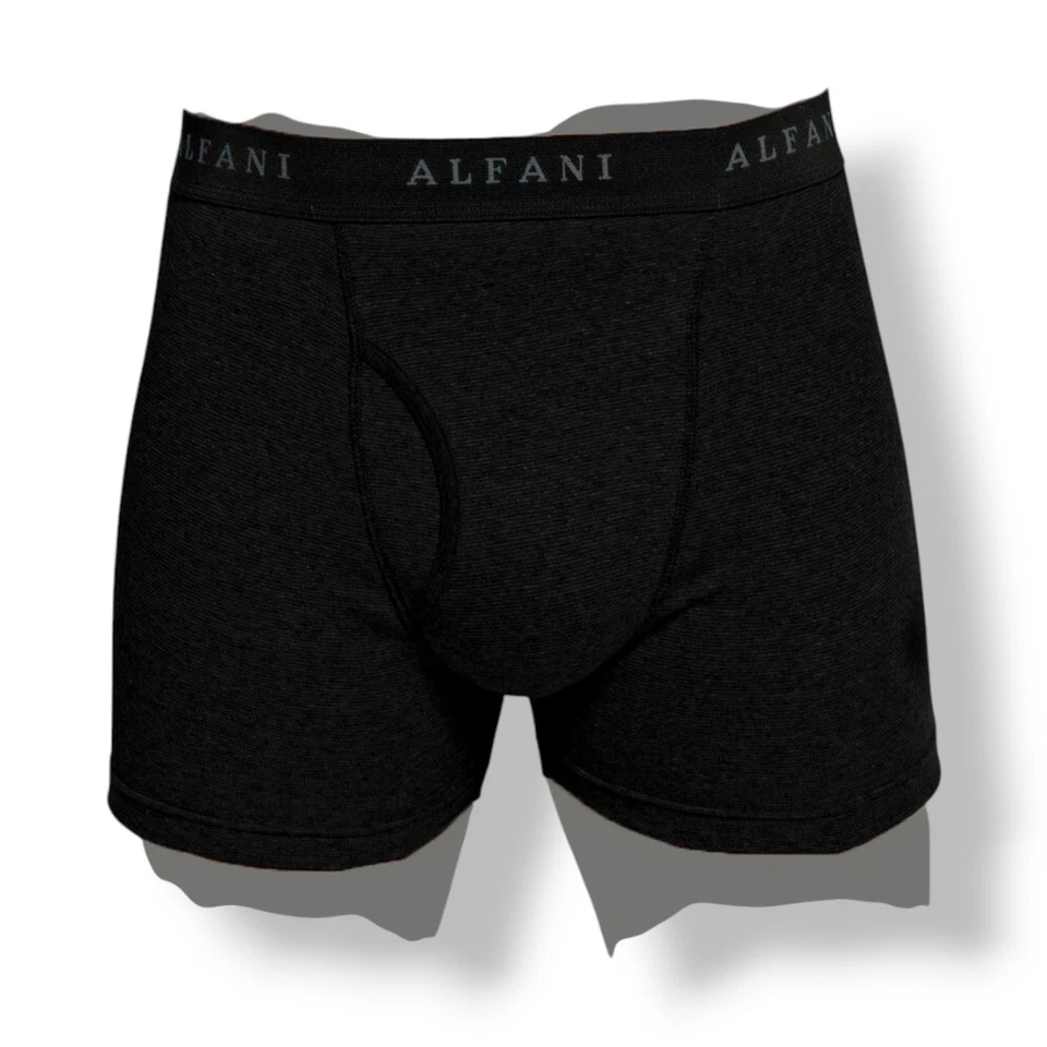 Alfani Underwear Men's Black Combed Cotton Boxer Briefs 2 Pack Size 4x