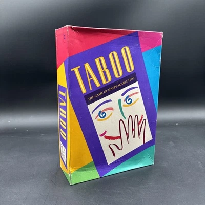 Vtg 1989 Taboo Board Game Of Unspeakable Fun Milton Bradley Complete - Image 1 of 4