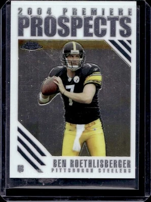 2004 Topps Chrome Ben Roethlisberger Premiere Prospects Rookie RC #PP1 Steelers - Image 1 of 2