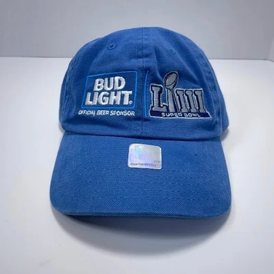 Gorra de béisbol Bud Light Super Bowl LIII patrocinador oficial de cerveza Atlanta azul Foto 1 de 4