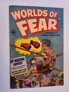 WORLDS OF FEAR # 8 FAWCETT 1952 MULTIPLE SKULL COVER - Picture 1 of 5