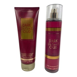 BATH & BODY WORKS DARK VELVET OUD FRAGRANCE MIST & BODY CREAM SET - Picture 1 of 5