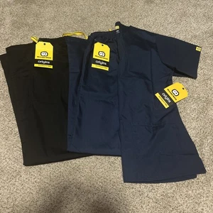 NWT Lot of 3 Womens WonderWink 2 Pants & 1 Top XXS Black and Navy - Picture 1 of 12