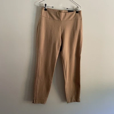 Pantalón al tobillo Express para mujer M bronceado de lujo cómodo tejido columnista tiro alto nuevo con etiquetas Foto 1 de 4