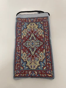 Borsetta Tracolla Fantasia Etnica Rossa Celeste Turchia Portaocchiali Cellulare - Foto 1 di 4