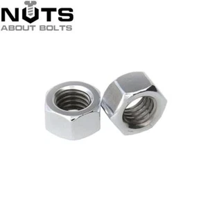 1/4 5/16 3/8 7/16 1/2 5/8 3/4" UNF NUTS ZINC PLATED BZP HEXAGON NUT HEX FULL NUT - Picture 1 of 2