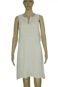 Lucky Brand Floral Embroidered Ivory Sleeveless Sheer Lace NWT Small S Tunic - Picture 1 of 5