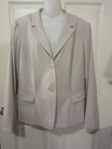 *NEW* LAFAYETTE 148 NEW YORK BEIGE WOOL 2 BUTTON BLAZER JACKET SUIT SEPARATES~18 - Picture 1 of 4