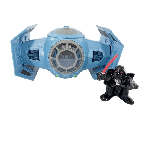 Star Wars Galactic Heroes Vader's Tie Fighter with Darth Vader Hasbro 2008 Toy Cover
