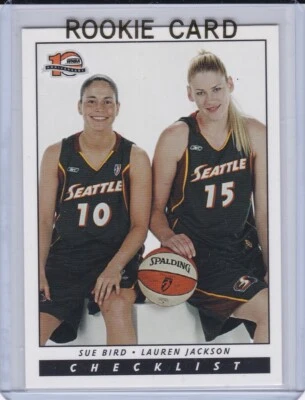 SUE BIRD ROOKIE CARD Seattle Storm Basketball WNBA RC Lauren Jackson TEAM USA  - Image 1 of 2
