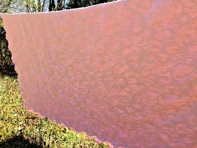 Antique George Martha Washington White on Pink Bed QUILT Bedspread  UNIQUE 79/86 - Image 1 of 4